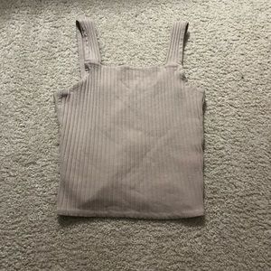 Tan Cropped Tank Top